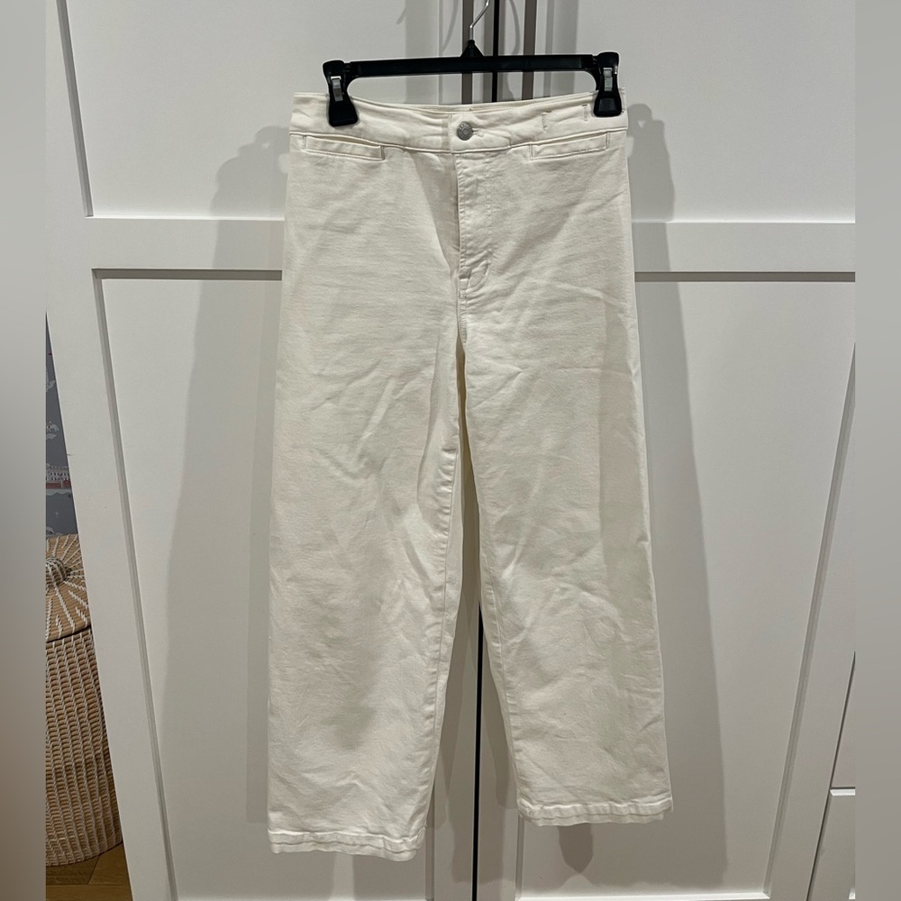 Emmett Wide Leg Jean in Vintage Canvas White, Size 24 - Madewell
